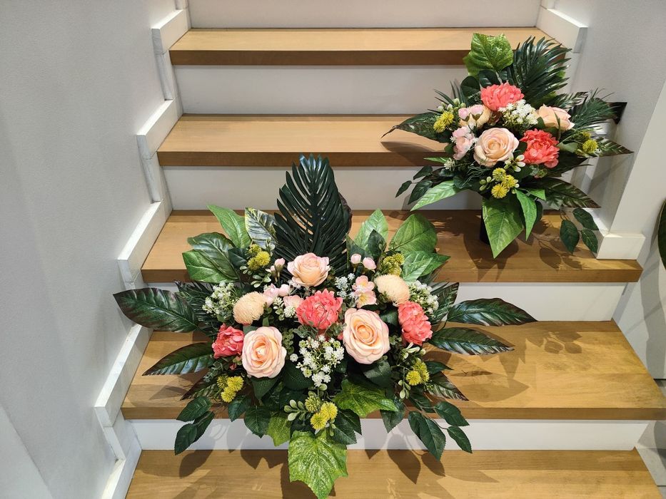 Kompozycja nagrobna doniczka+wazon