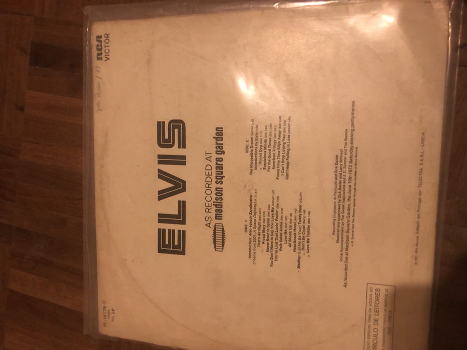 Elvis live madison square guarden vinil