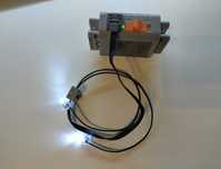 Lego Technic Power Functions diody LED 8870 + Pojemnik na baterie 8881