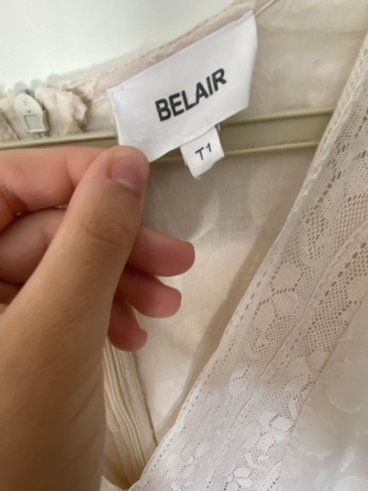 Vestido da Belair, branco marfim