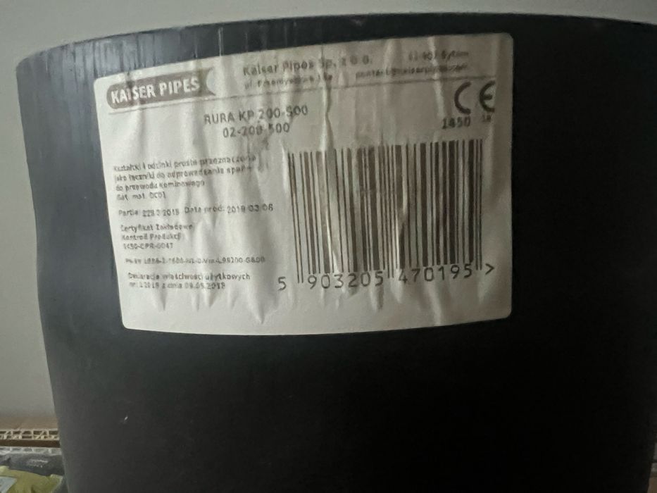 Rura spalinowa - kominkowa fi 200