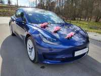 Tesla Model 3 - samochód do ślubu, auto na wesele Tesla do ślubu