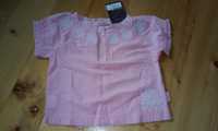 NOWA bluzeczka różowa koronka folk boho mariquita rozmiar 74 z metką