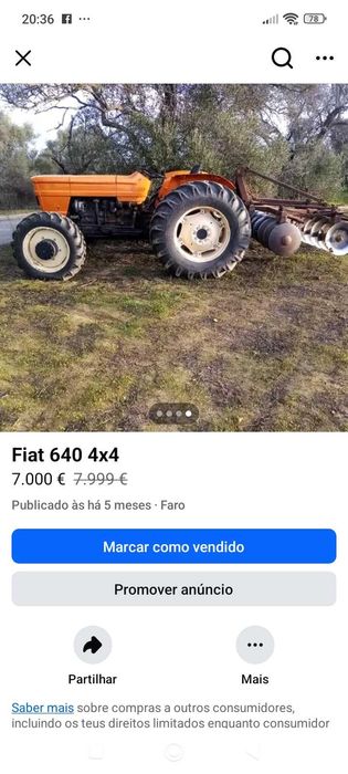 Trator Fiat 640...
