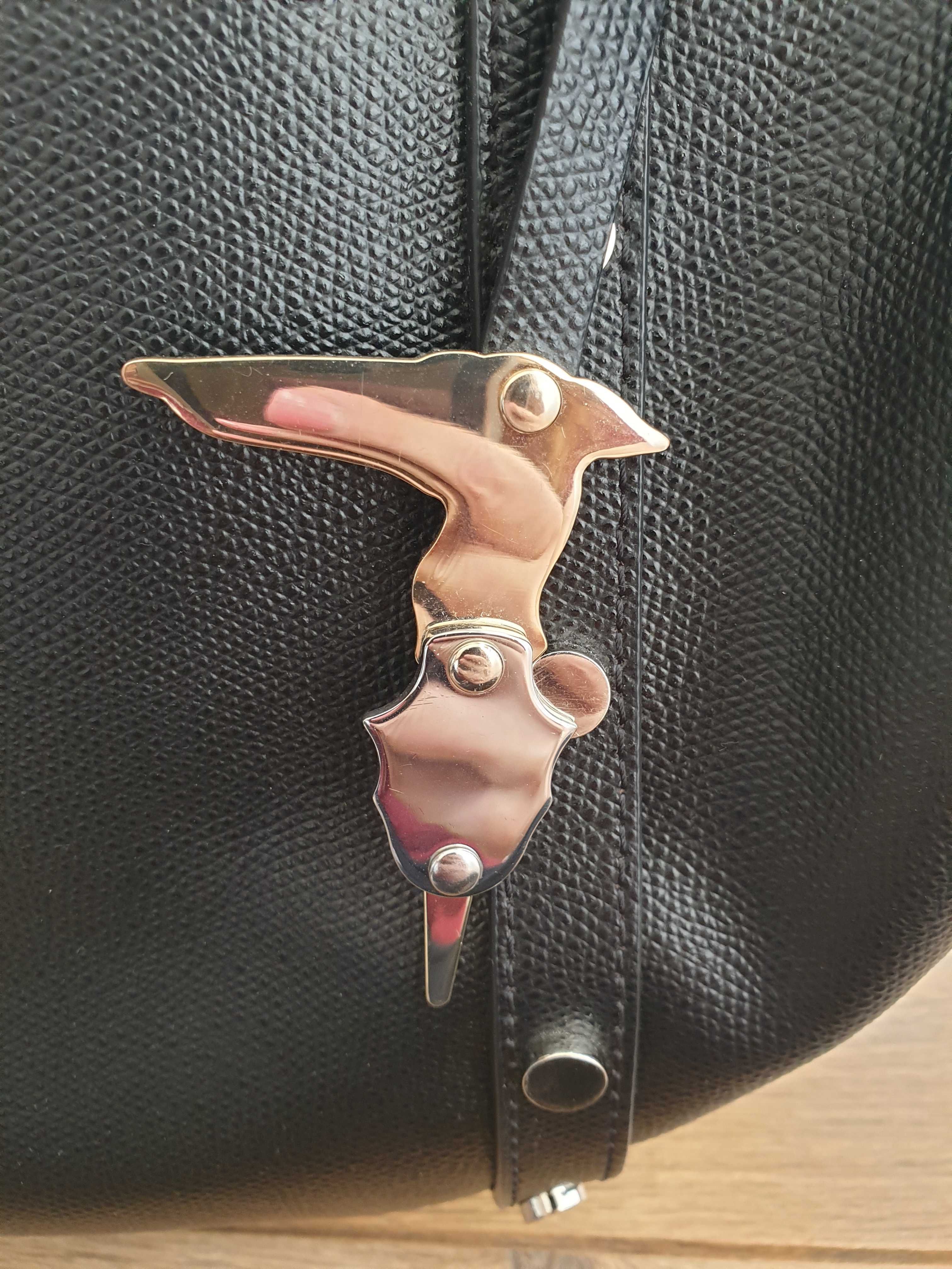 Trussardi torebka ze skóry naturalnej