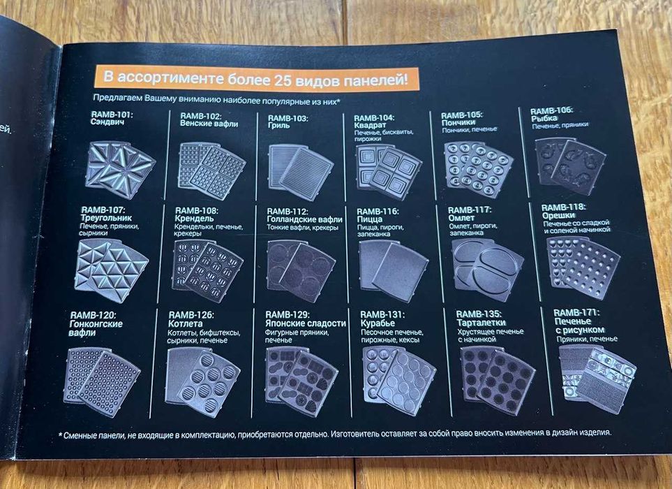 Комплект нових змінних панелей Redmond RAMB для мультипекаря