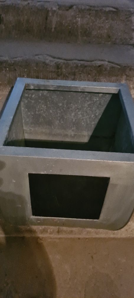 Donica ocynkowana , osłonka,  ozdobna, balkon, taras, ogród