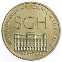 Moneta 2 złote 100-lecie Szkoły Głównej Handlowej w Warszawie