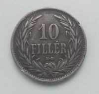 Монета 10 филлеров 1909 Венгрия