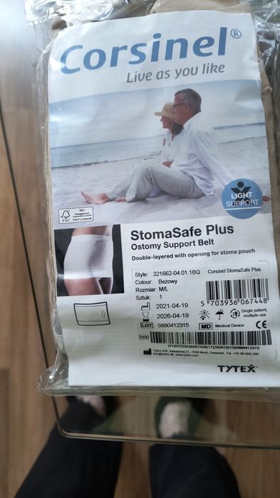 Pas dwustronny dla osób ze stomią