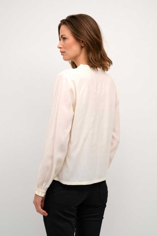 Cream koszulowa bluzka elegancka modna stylowa M