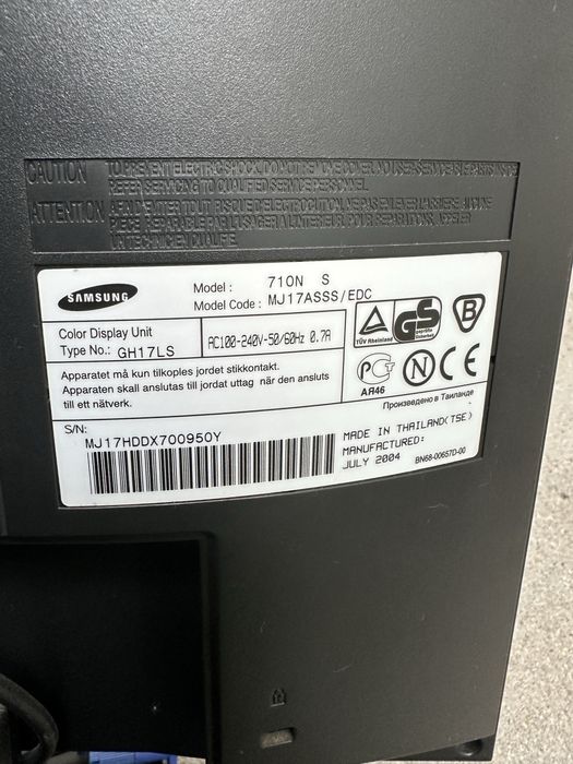 Monitor Samsung 710N