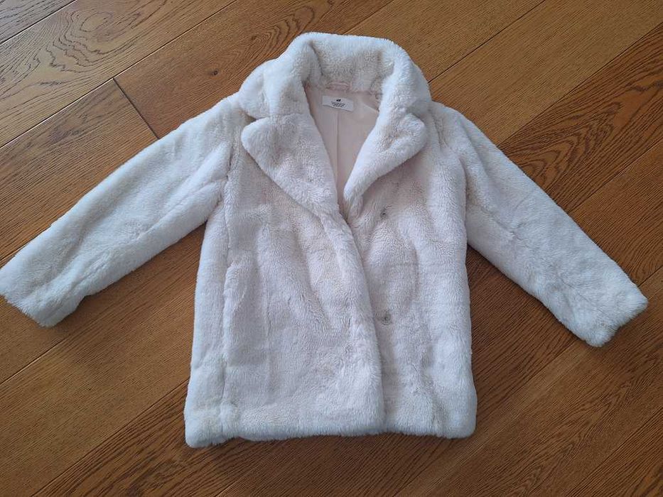 płaszczyk-futerko dla dziewczynki rozmiar 140 H&M