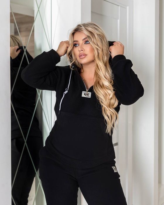 Женский зимний костюм флисовый БАТАЛ 48-62 кофта и штаны POLAR теплый