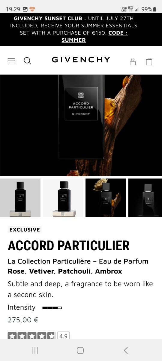 Givenchy Accord Particulier de Givenchy Eau De Perfum 100ml.EDP Unisex
