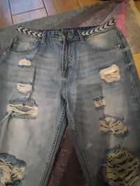 Spodnie jeansowe Diverse 40 dziury
