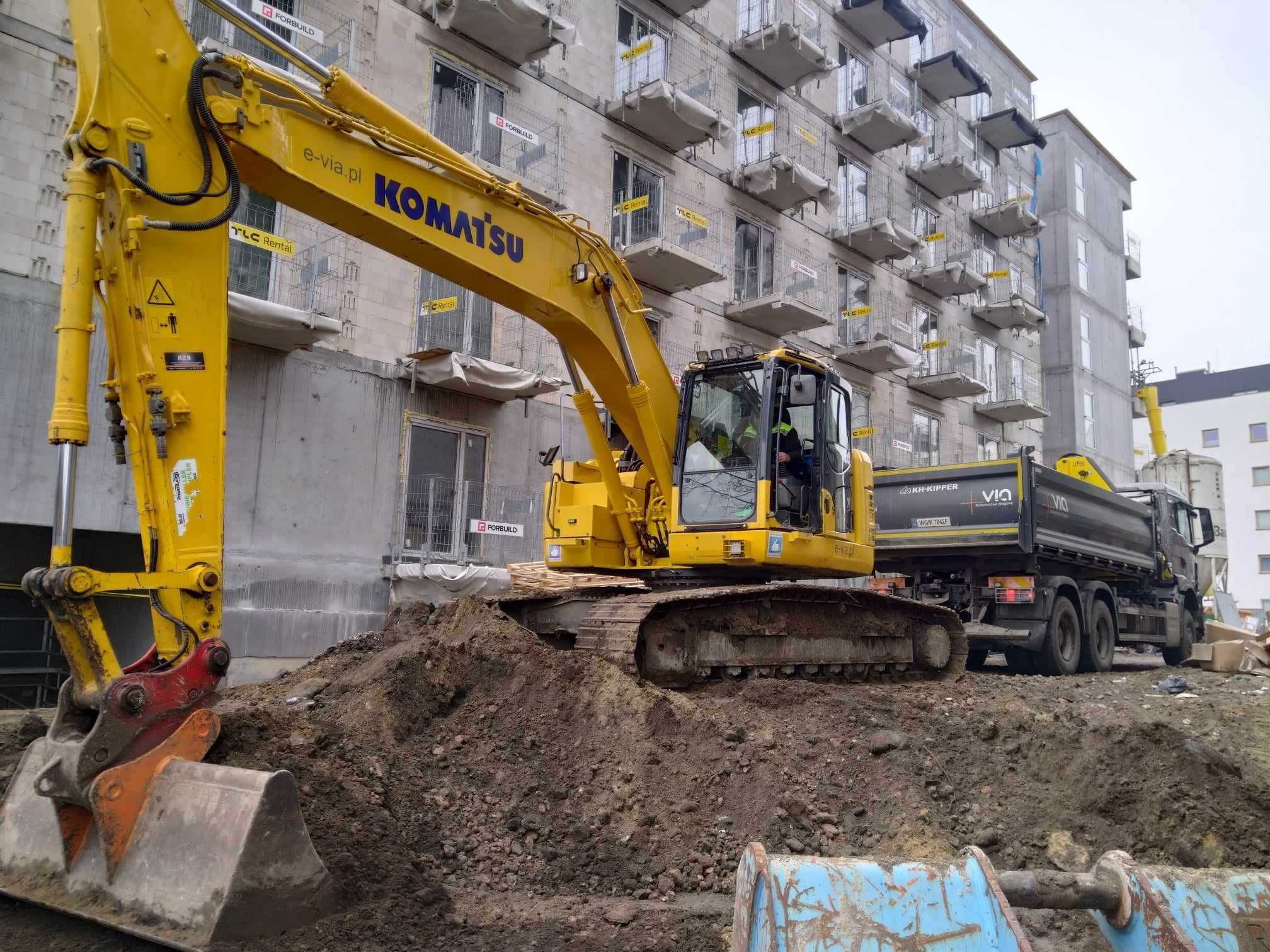 Koparka Gąsienicowa - Wynajem Usługa  Prace Ziemne