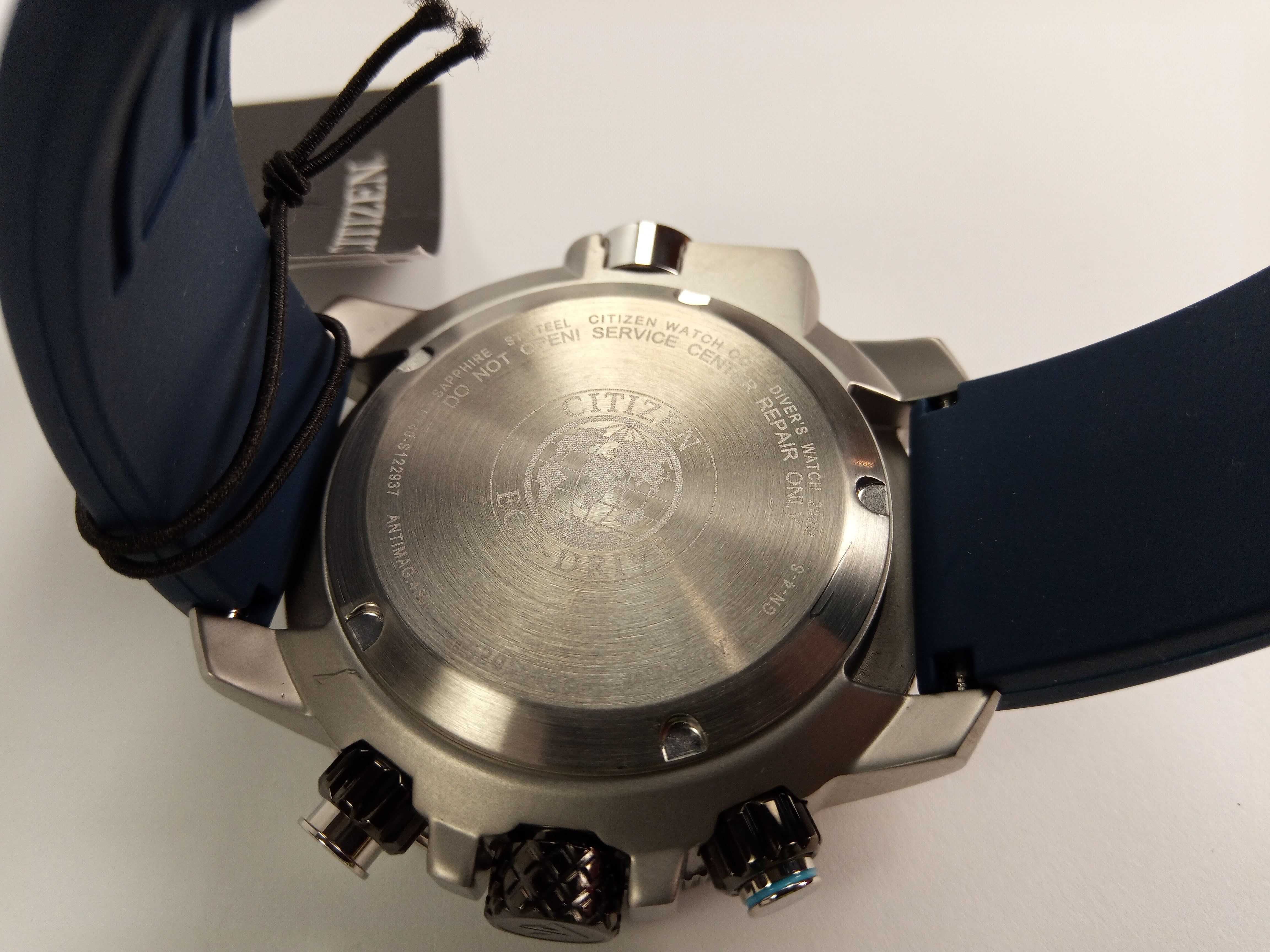 Дайверские 200м часы Citizen BJ2169-88E - глубиномер, хронограф сапфир
