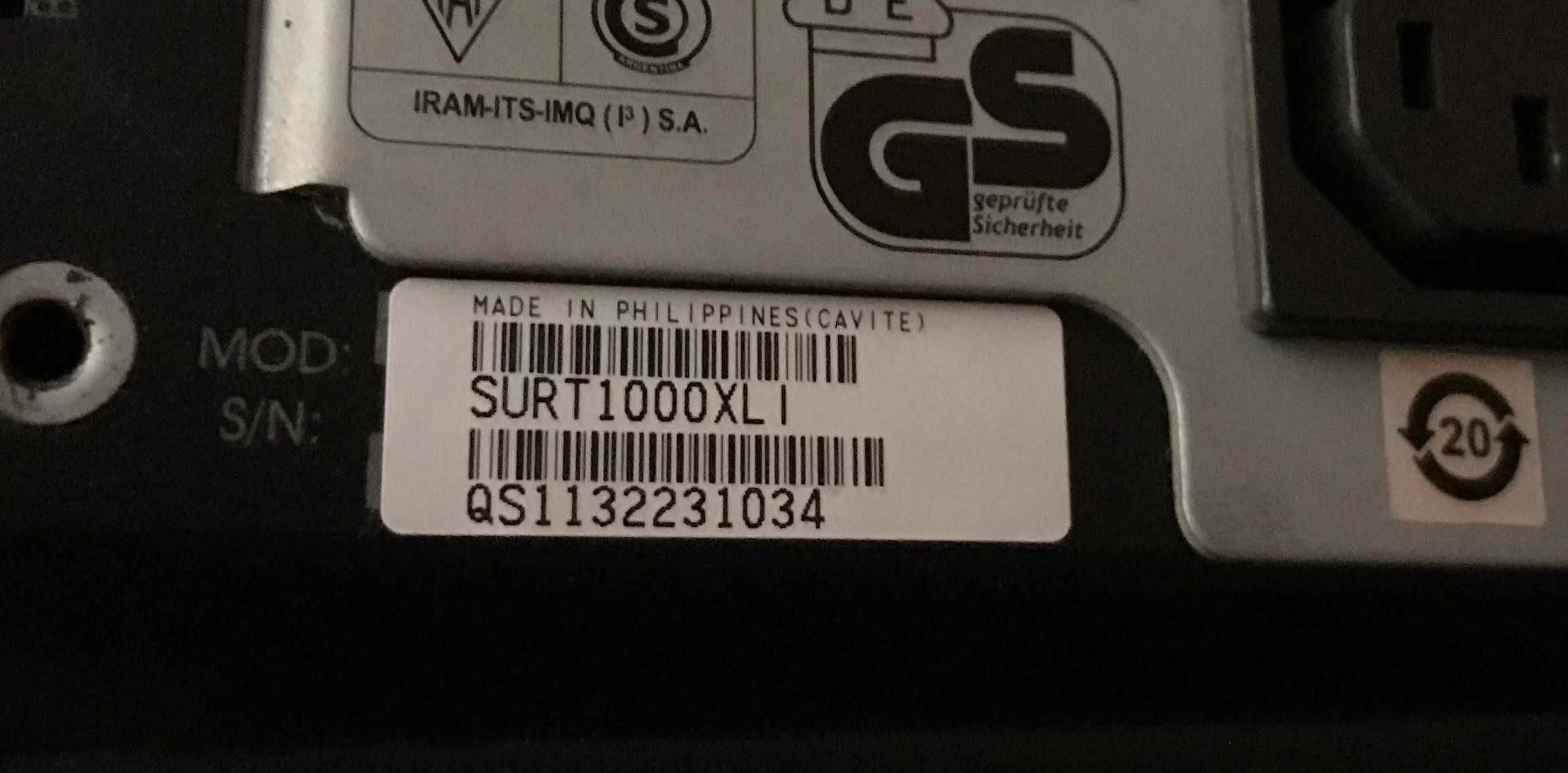 Бесперебойник ИБП APC Smart-UPS RT 1000VA SURT1000XLI