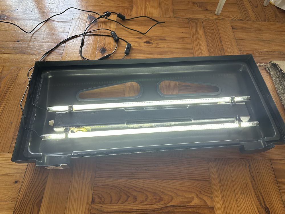 Akwarium 112 litrów+ oświetlenie led+ filtr fluval 205