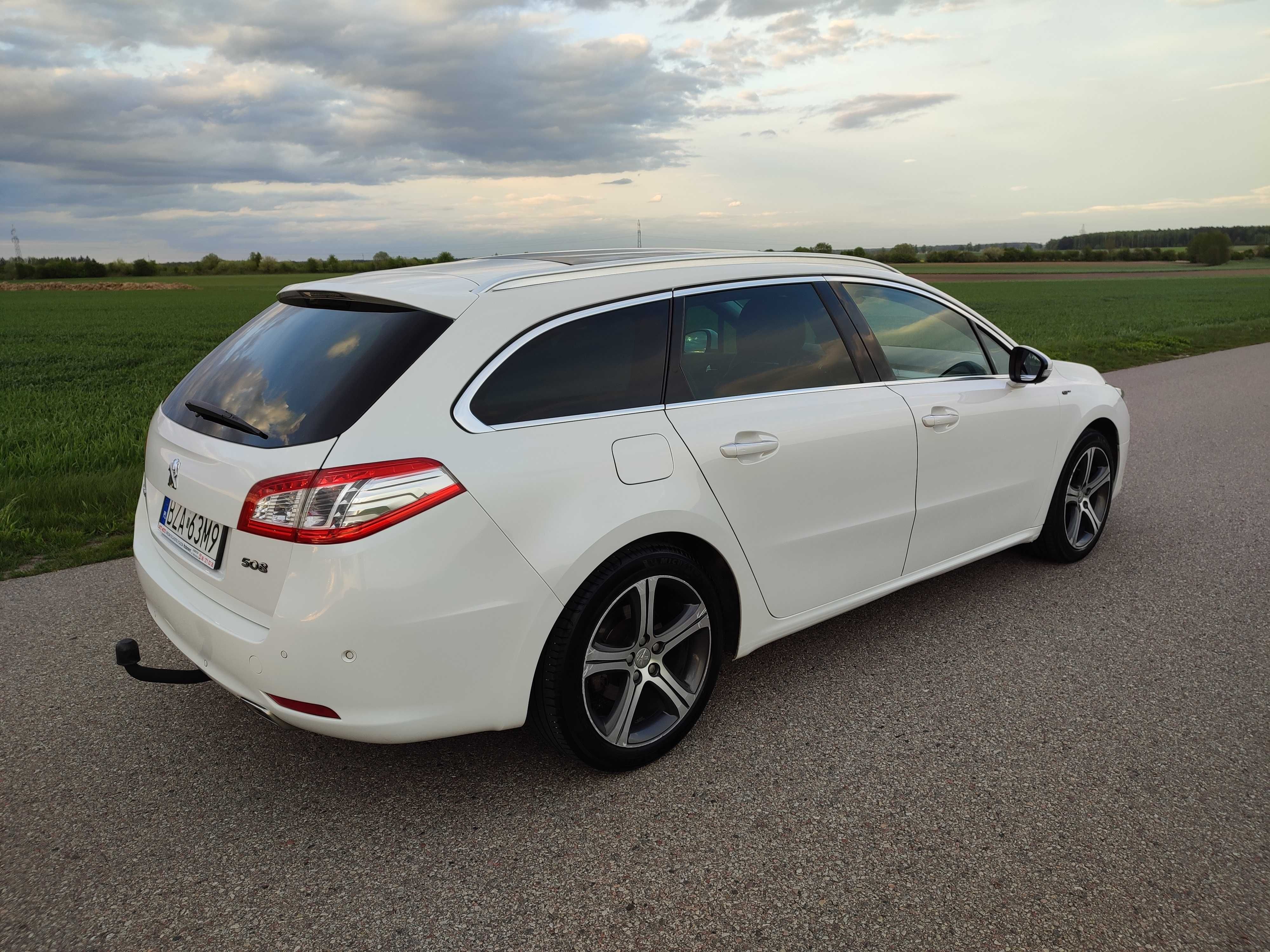 Peugeot 508 GT-Line**2,0**180 km**Full Led**Biała perła**Panorama**
