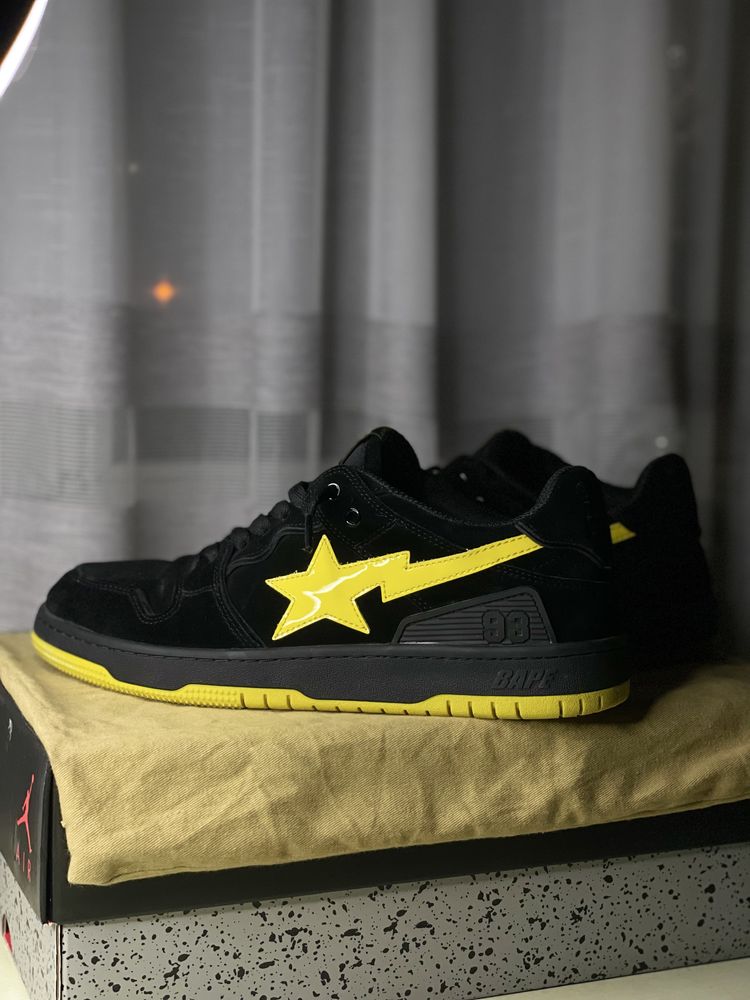 Кросівки A BATHING APE SK8 STA black electric yellow