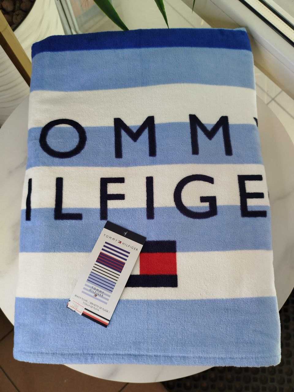 Рушник банний для сауни пляжний 92 см × 178 см tommy hilfiger