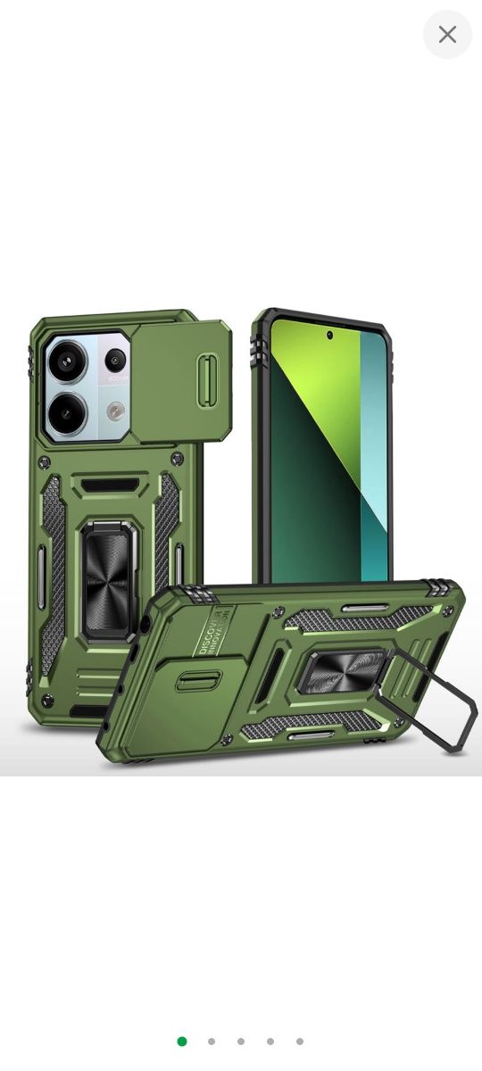 Удароміцний чохол Camshield Army Ring Xiaomi Redmi Note 13 Оливковий