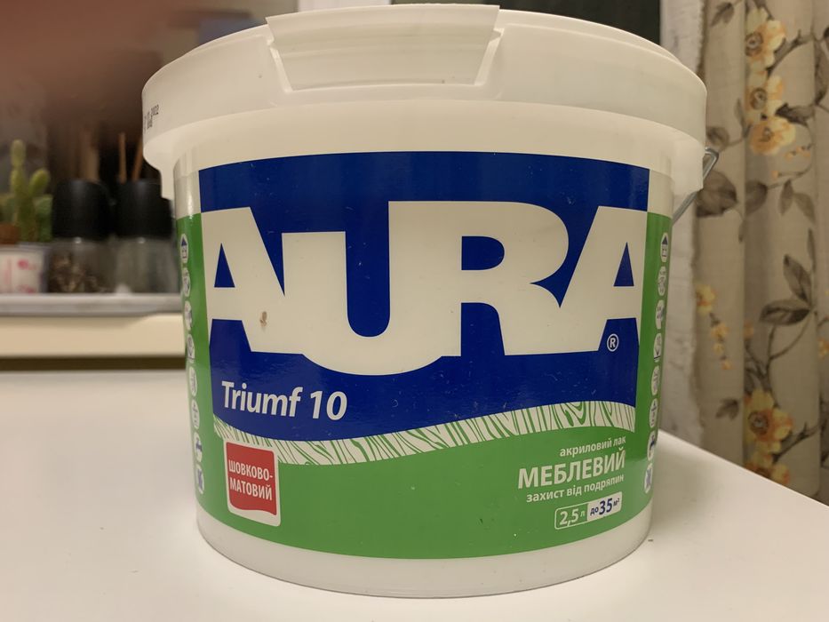 Лак акриловий для меблів AURA 2,5л шовковисто матовий