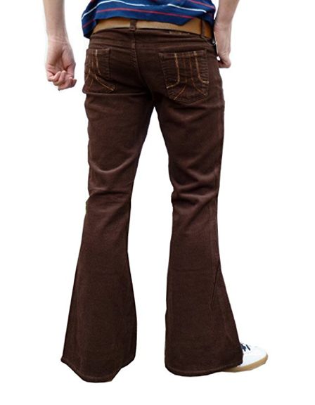 Calças à Boca de Sino Bombazina Bombazine RoupaVintage Anos60 70 Homem