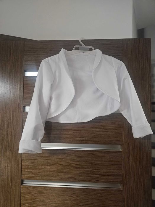 Sukienka komunijna, bolerko, biały swetr, wianki, torebka - Wilamowice