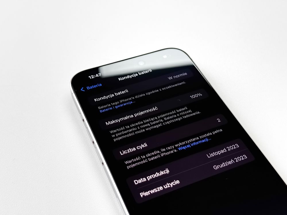 iPhone 15 Pro Max 512 GB Biała Perla Jak Nowy 100% bateria Sklep Gwar