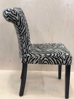 NOWE krzesła w stylu glamour – komplet 6 sztuk – wzór zebra – HIT!