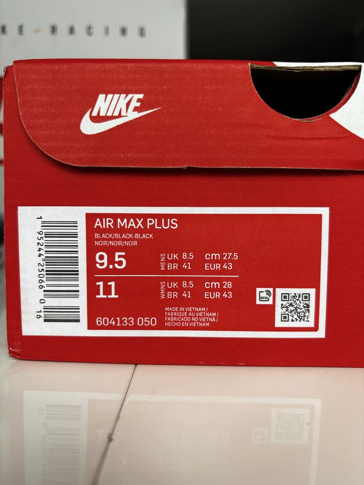 Buty Nike Air Max Plus TN Rozmiar 43 Czarne