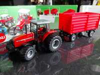 SIKU 2654 Ciągnik Traktor Massey Ferguson 4270 z przyczepą 1:32