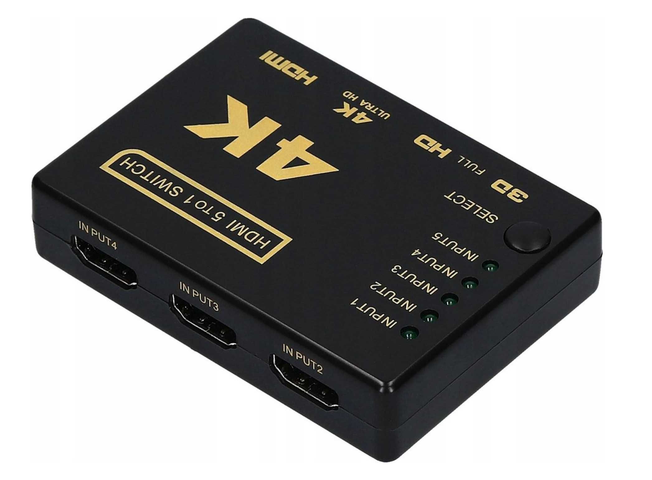 Switch 5x HDMI przełącznik rozdzielacz ULTRA 4K HD 2160P pilot