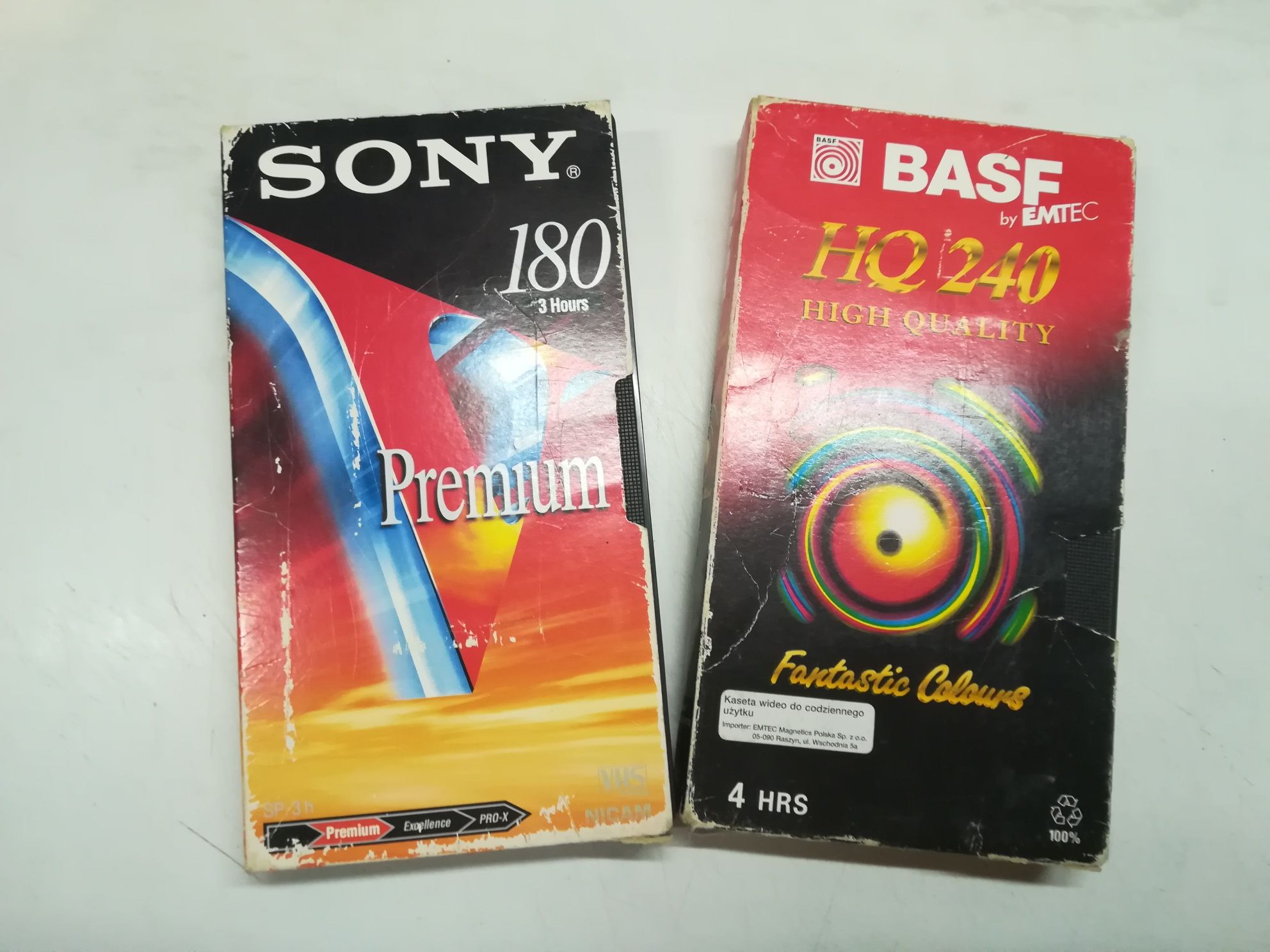Kaseta VHS SONY 180 i BASF 240 używane