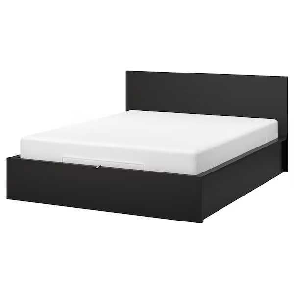 Cama de madeira maciça com arrumação + 2 Cómodas