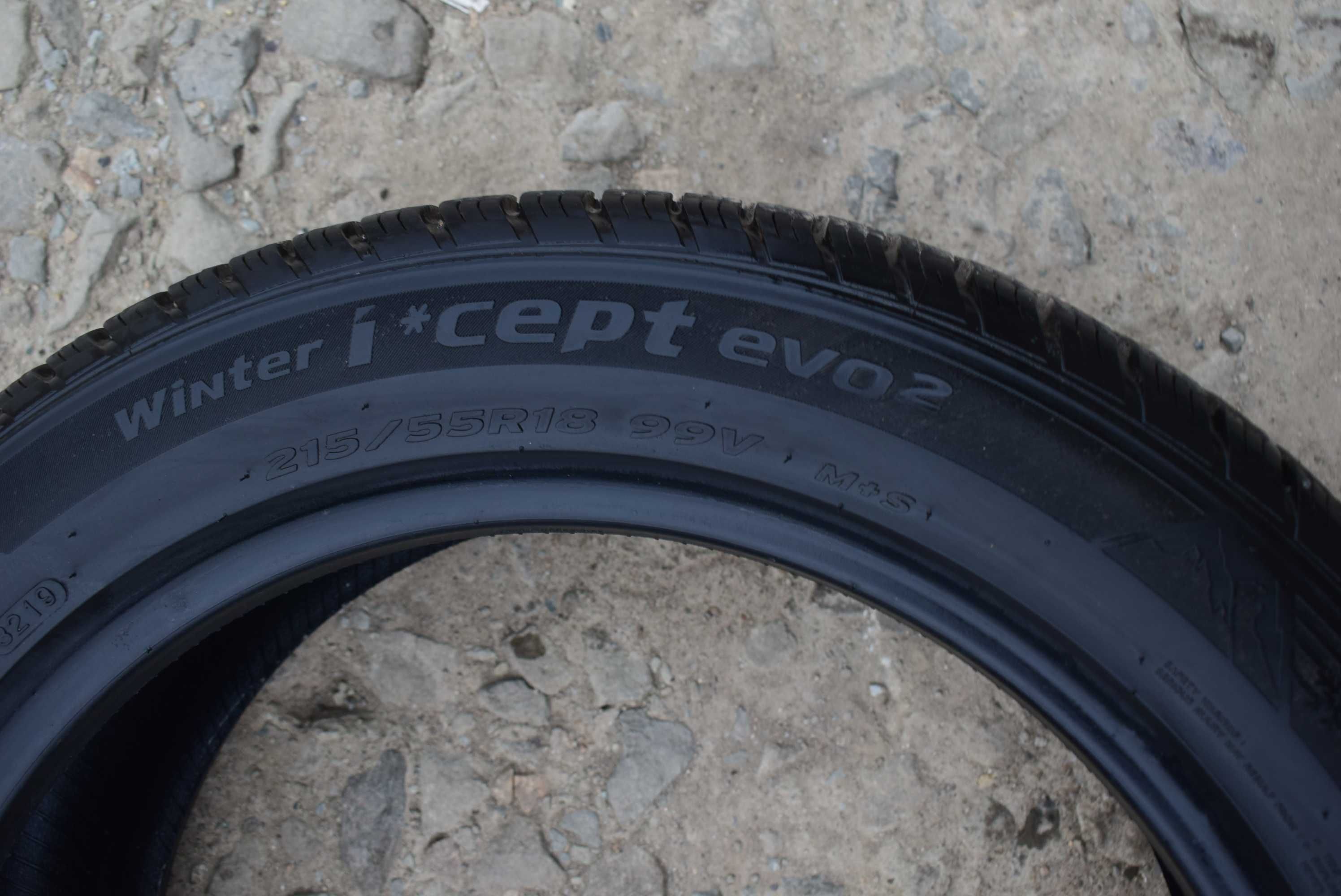 1X opona opony hankook  winter i-cept evo2 215/55R18 2019r.6mm