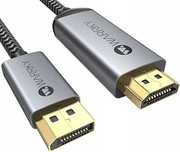 Kabel DisplayPort do HDMI 4K WARRKY 2M pleciony, spp631
