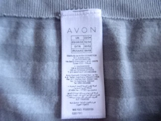 Avon szare mocno plastyczne majtki 22-24