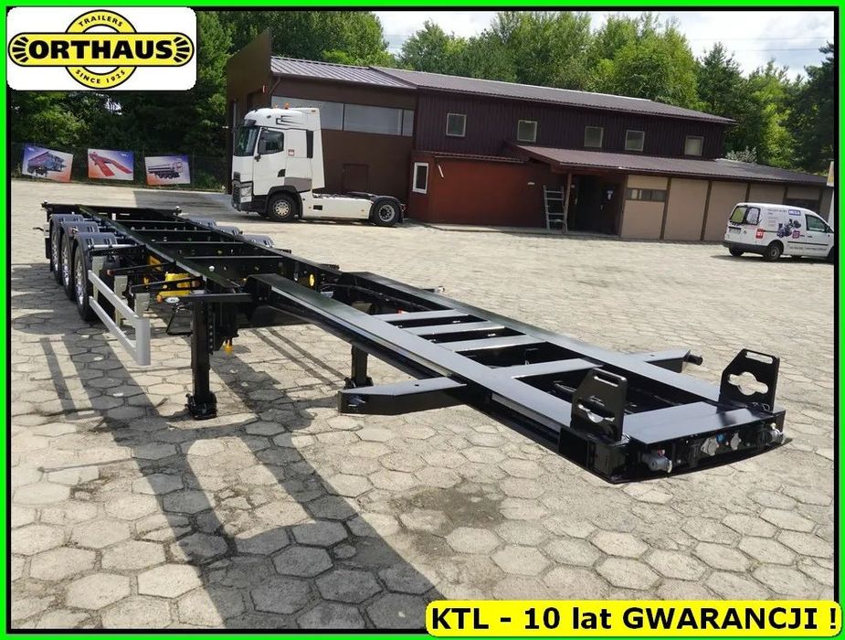 Orthaus Podkontenerowa LIGHT / 3.990 kg, / 40-45 Ft HC !  GOTOWA DO ODBIORU !!!  SAF, 2 x oś podnoszona, zderzak wysuwany !!!