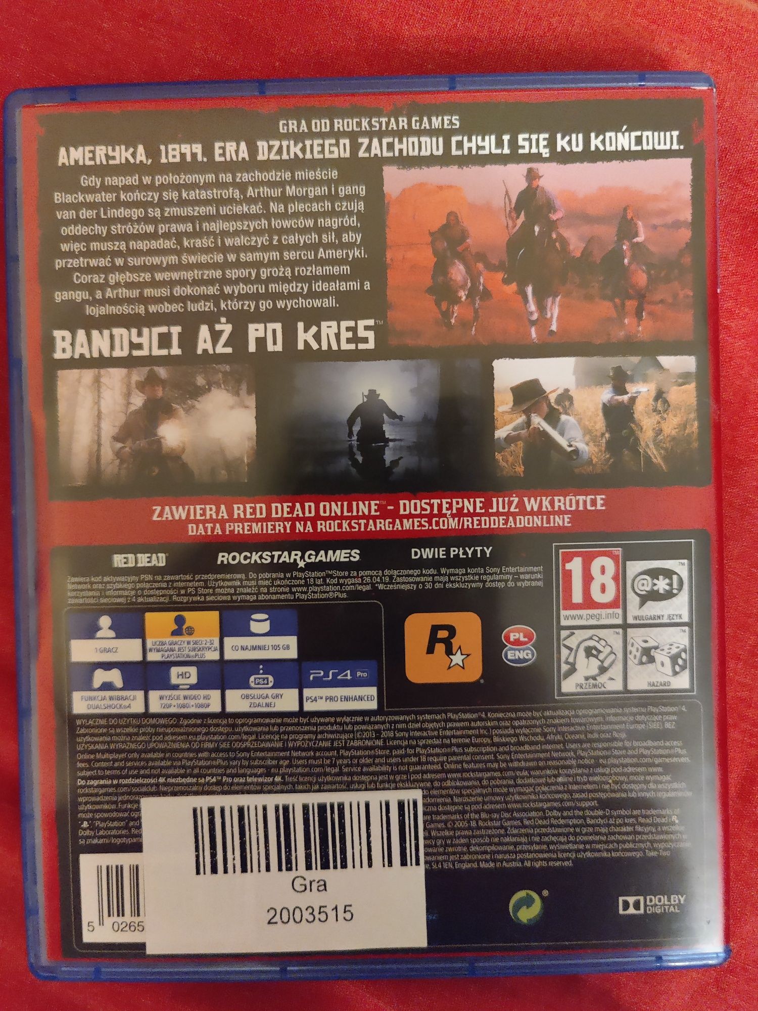 Gra "Red Dead Redemption 2" PS4