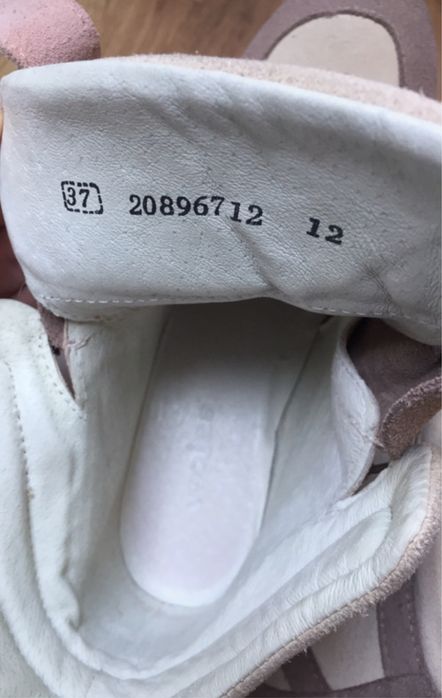 Sneakersy ze skóry na koturnie NOWE