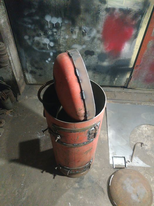 Печь буржуйка с верхней загрузкой