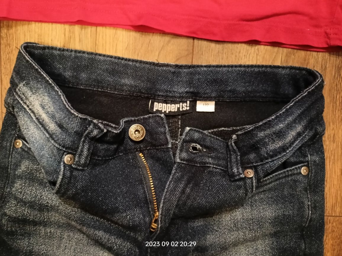 Krótkie jeansowe spodenki ciemny jeans Pepperts 122