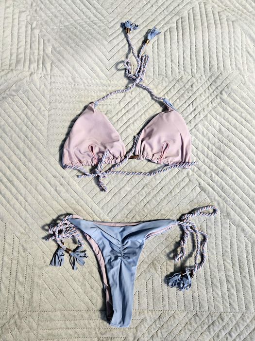 Zestaw bikini błękitny rozmiar S