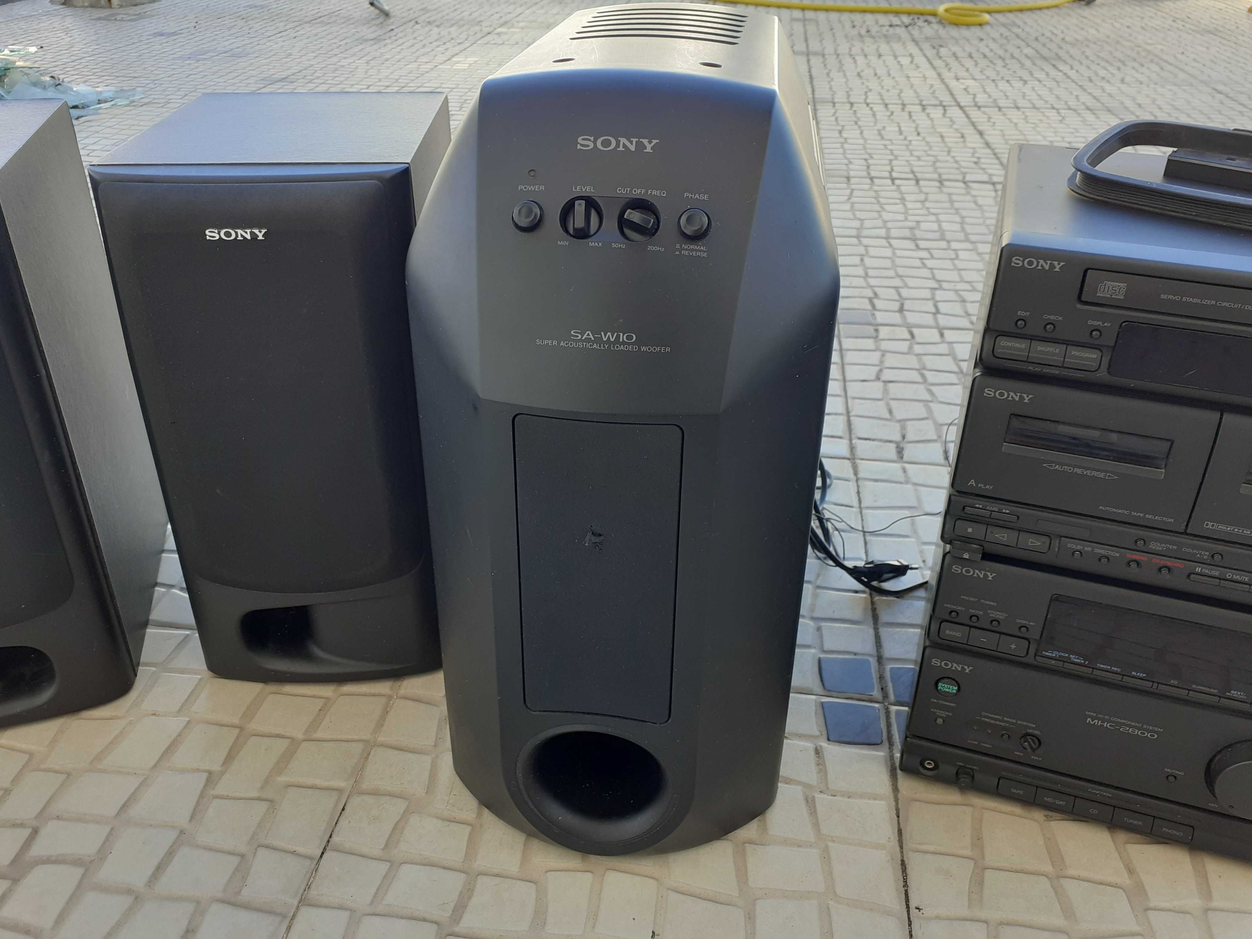 Subwoofer Sony SA-W10 e Colunas