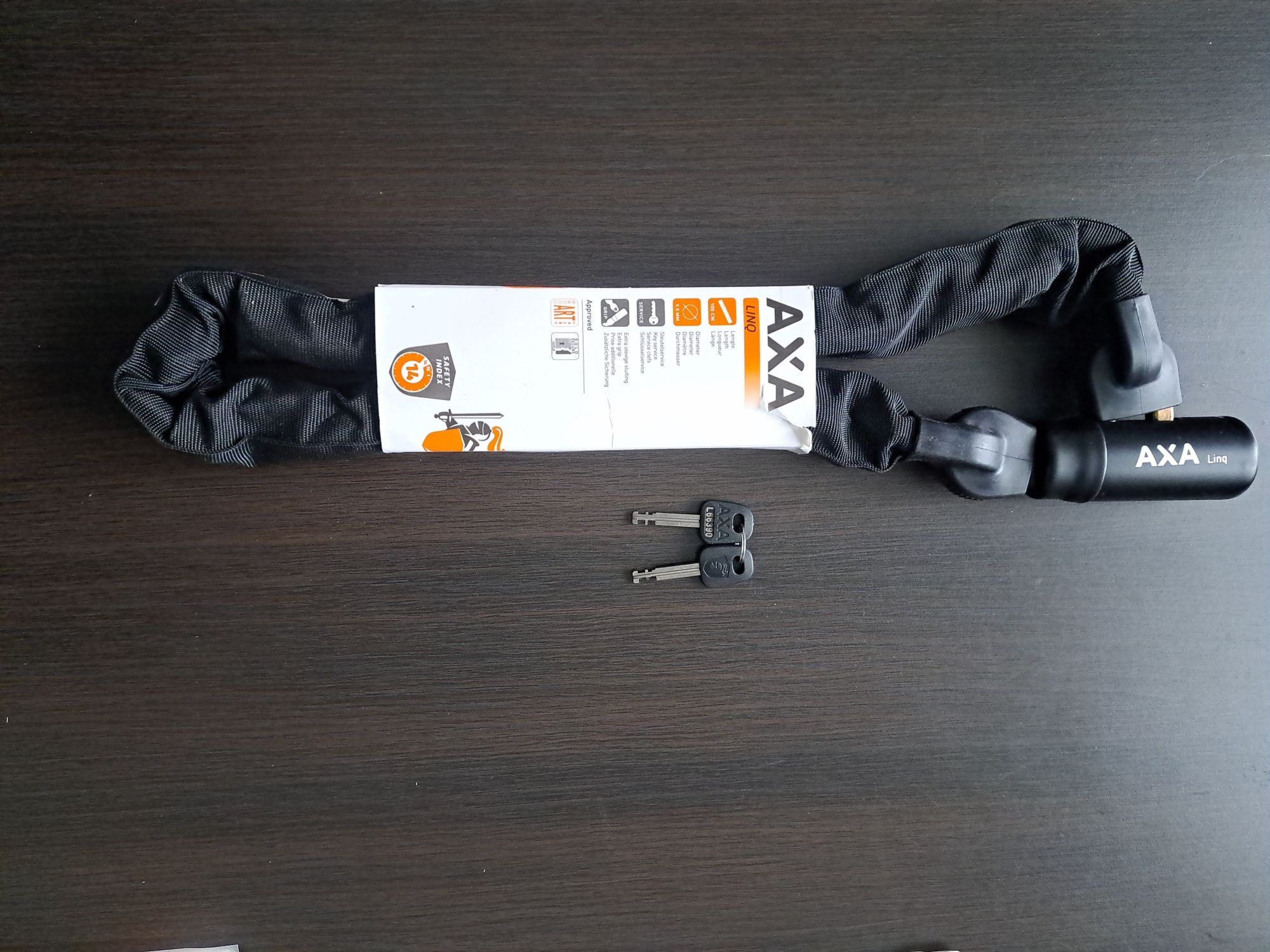Łańcuch zapięcie AXA LINQ 100 cm 9,5 mm