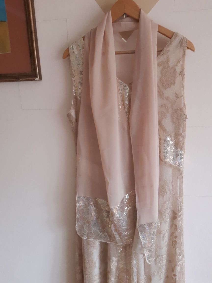 Elegancka sukienka sylwestrowo - weselna rozmiar 48